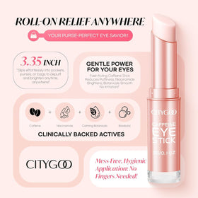 CITYGOO before and after eye area visualizing reduced puffiness and brighter look
