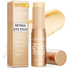 CITYGOO front packaging of eye stick shows sleek matte gold tube and benefit callouts