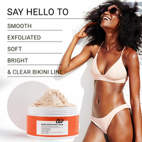 CIZ in-shower use on bikini area illustrating safe application and prep