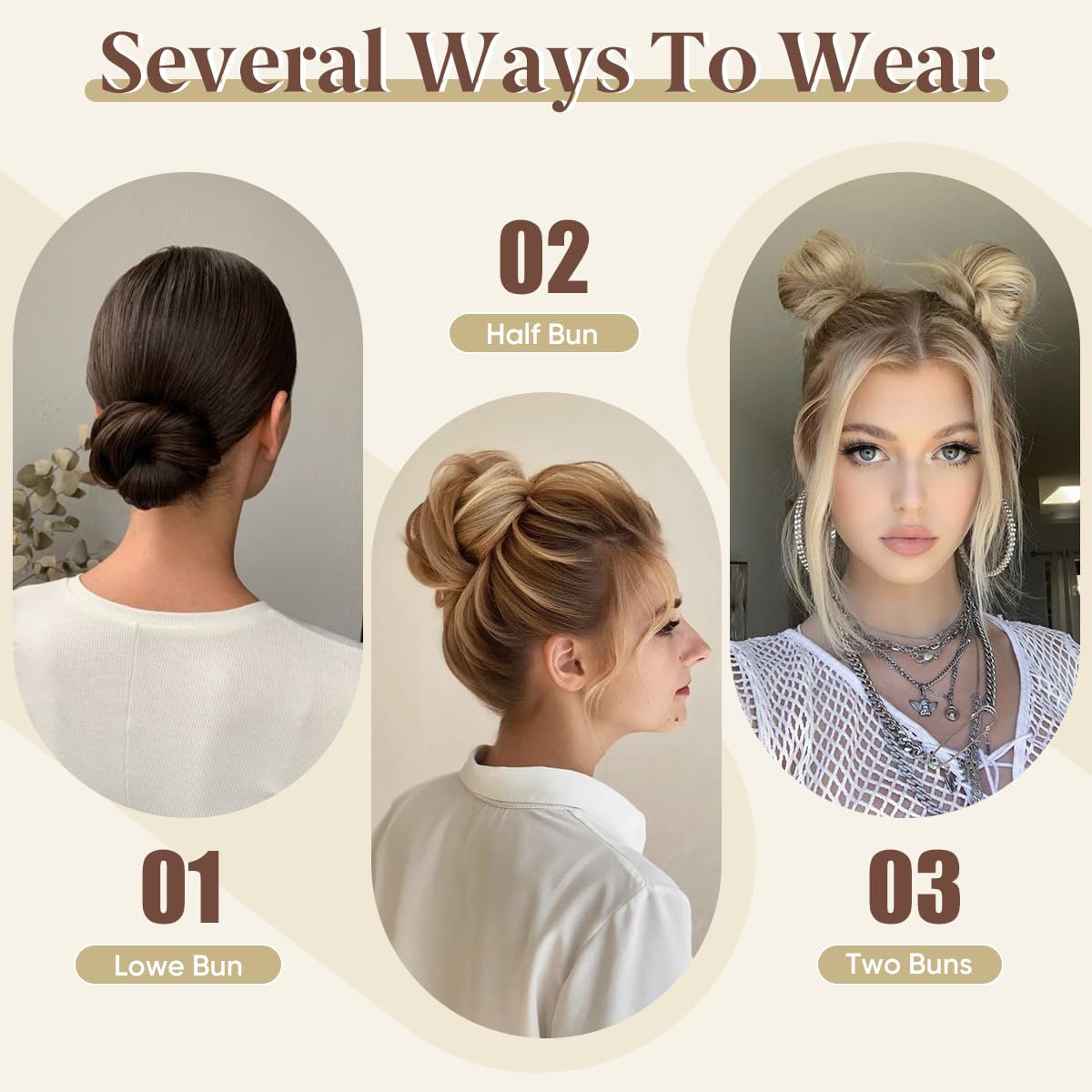 CJL HAIR bun pieces styled in bedroom mirror offering everyday confidence