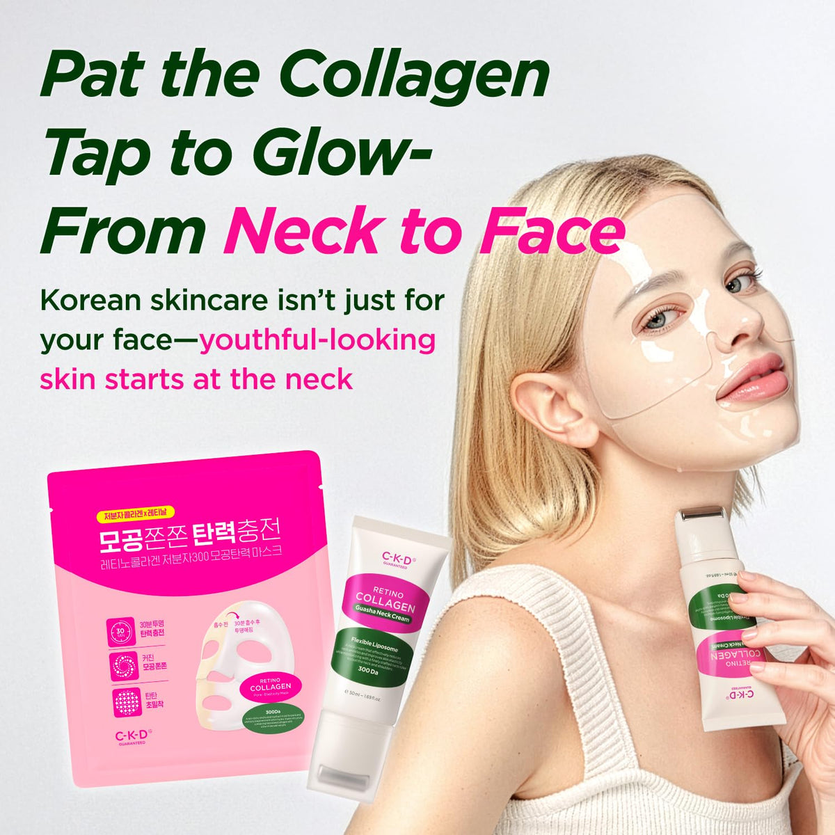 CKD Guaranteed on bathroom shelf in lifestyle setting for daily skincare routine