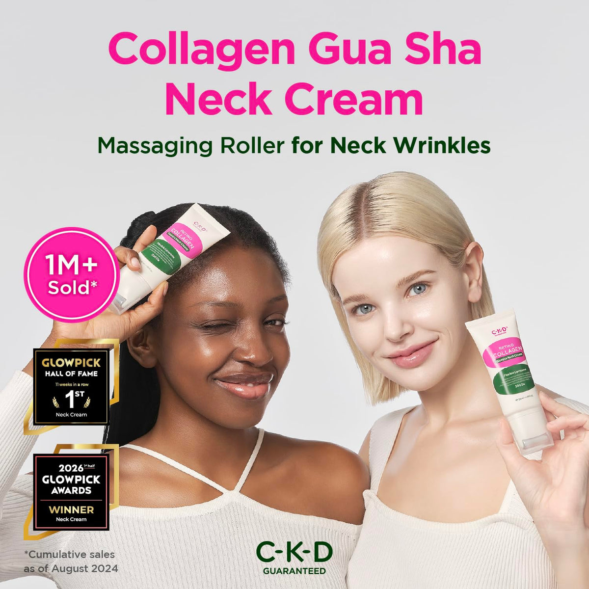 CKD Guaranteed close-up of stainless-steel gua sha highlighting hygienic cooling action