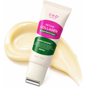 CKD Guaranteed front tube view showing sleek packaging and targeted neck cream benefit