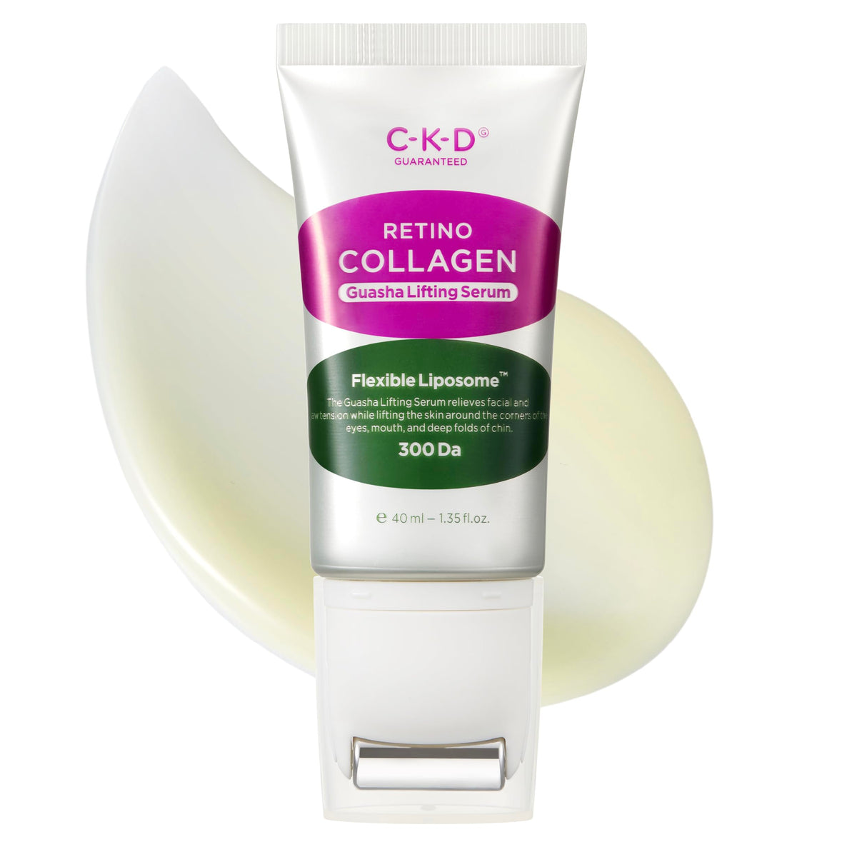 CKD Guaranteed front bottle view showing sleek packaging and anti-aging benefits