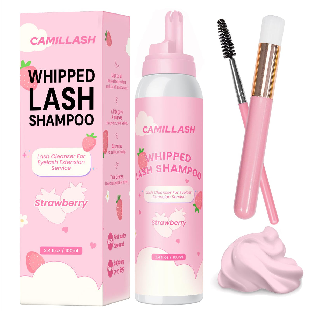 CL CAMILLASH front bottle strawberry pink showing product and label for easy identification