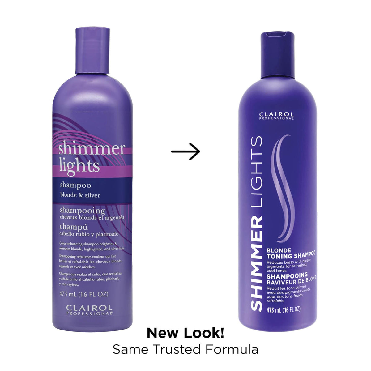 Clairol Professional shampoo pouring texture illustrating gentle cleansing