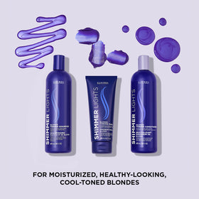 Clairol Professional before and after tones showing neutralized yellow and brighter hair