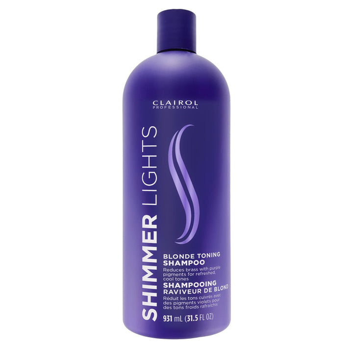 Clairol Professional bottle front packaging shows large salon-sized shampoo benefit