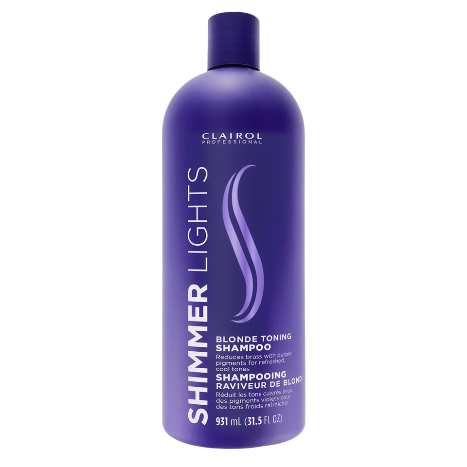 Clairol Professional bottle front packaging shows large salon-sized shampoo benefit