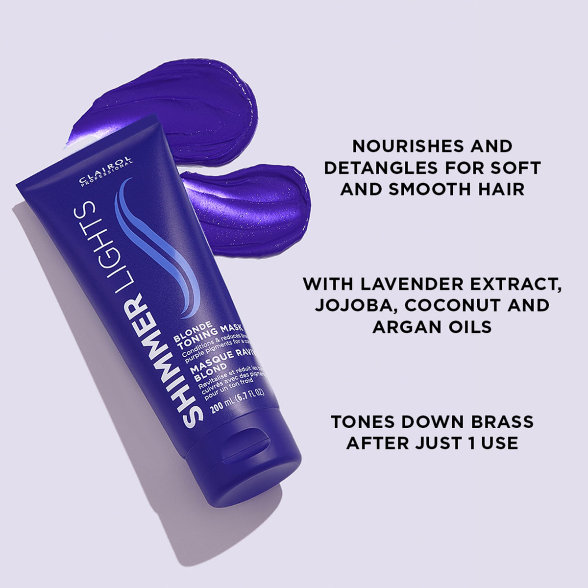Clairol Professional ingredient blend with oils highlighting nourishment and shine