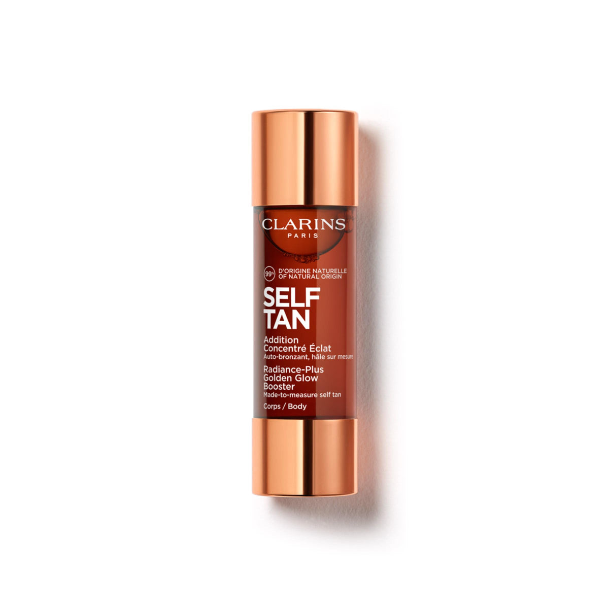 Clarins front packaging showing dropper bottle and brand clarity benefit