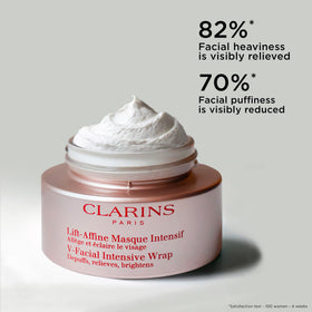 CLARINS cream-mousse texture close-up, demonstrates easy spread and lightweight feel