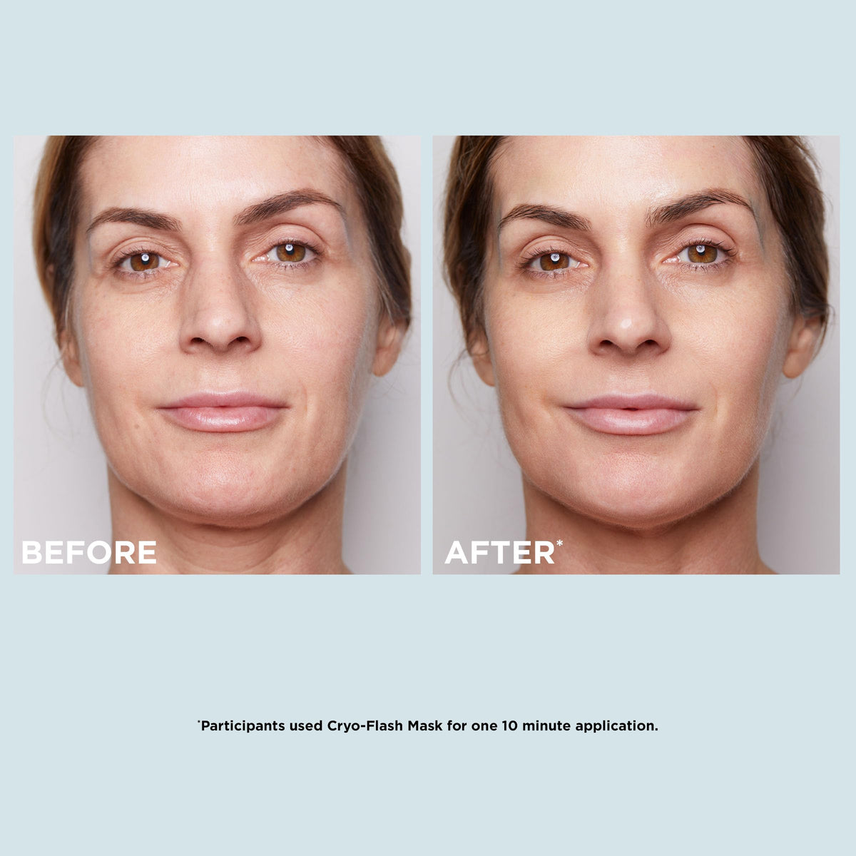 CLARINS mask being spread on skin showing easy application and glow