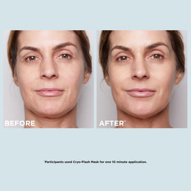 CLARINS mask being spread on skin showing easy application and glow