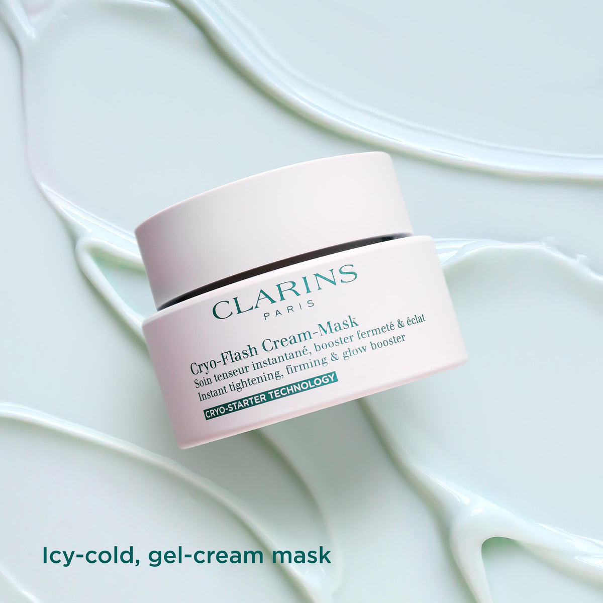 CLARINS product styled with travel items for on-the-go radiance