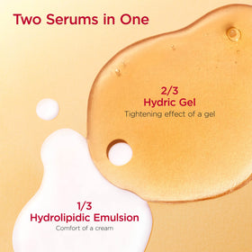Clarins Double Serum Eye application demo on orbital bone for visible revitalization