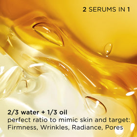 Clarins double serum in bathroom lifestyle setting suggesting morning and evening ritual