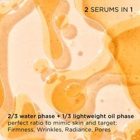 Clarins applying serum to neck and face for lifted, smoother-looking skin
