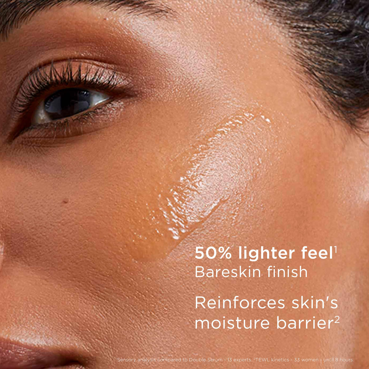 Clarins 1 fl oz size comparison showing travel-friendly, compact benefit