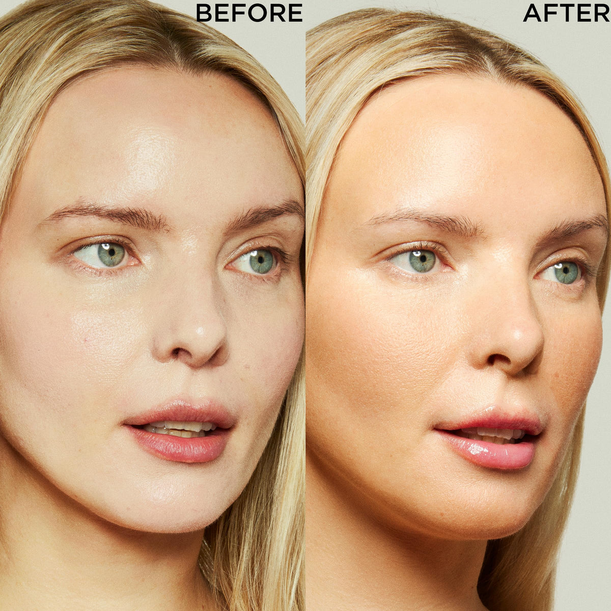 Clarins texture swirl of blended drops showing smooth, streak-free finish