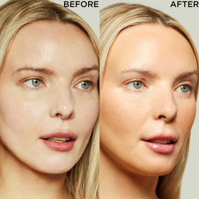 Clarins texture swirl of blended drops showing smooth, streak-free finish