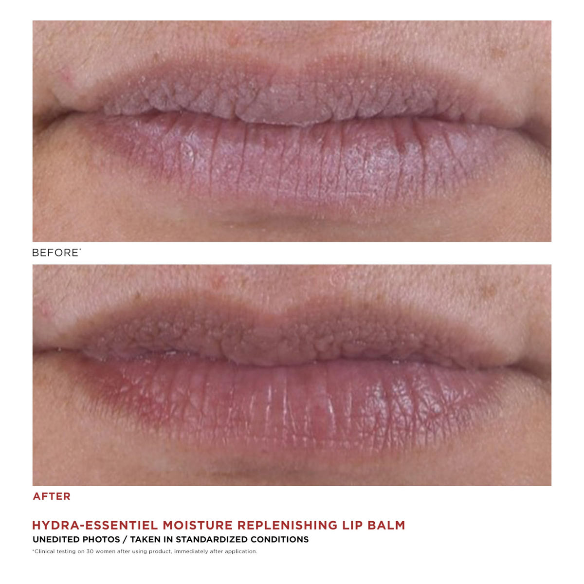 Clarins Hydra‑Essentiel balm texture closeup revealing hyaluronic pearls and moisturizing finish