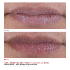 Clarins Hydra‑Essentiel balm texture closeup revealing hyaluronic pearls and moisturizing finish