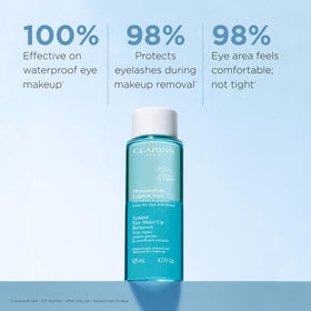 Clarins remover open cap and nozzle, precise dispensing for controlled application