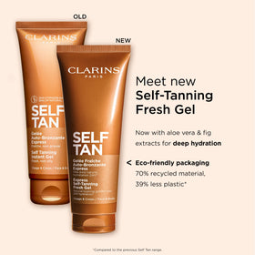 Clarins lifestyle bathroom mirror use showing quick-dry routine benefit