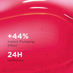 Clarins application on lips from hand showing instant shine and comfort