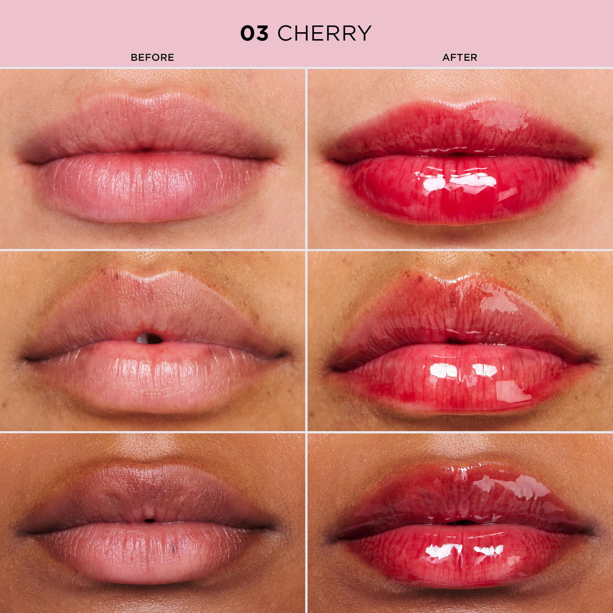 Clarins lip comfort oil on lips swatch showing subtle tint and plumping