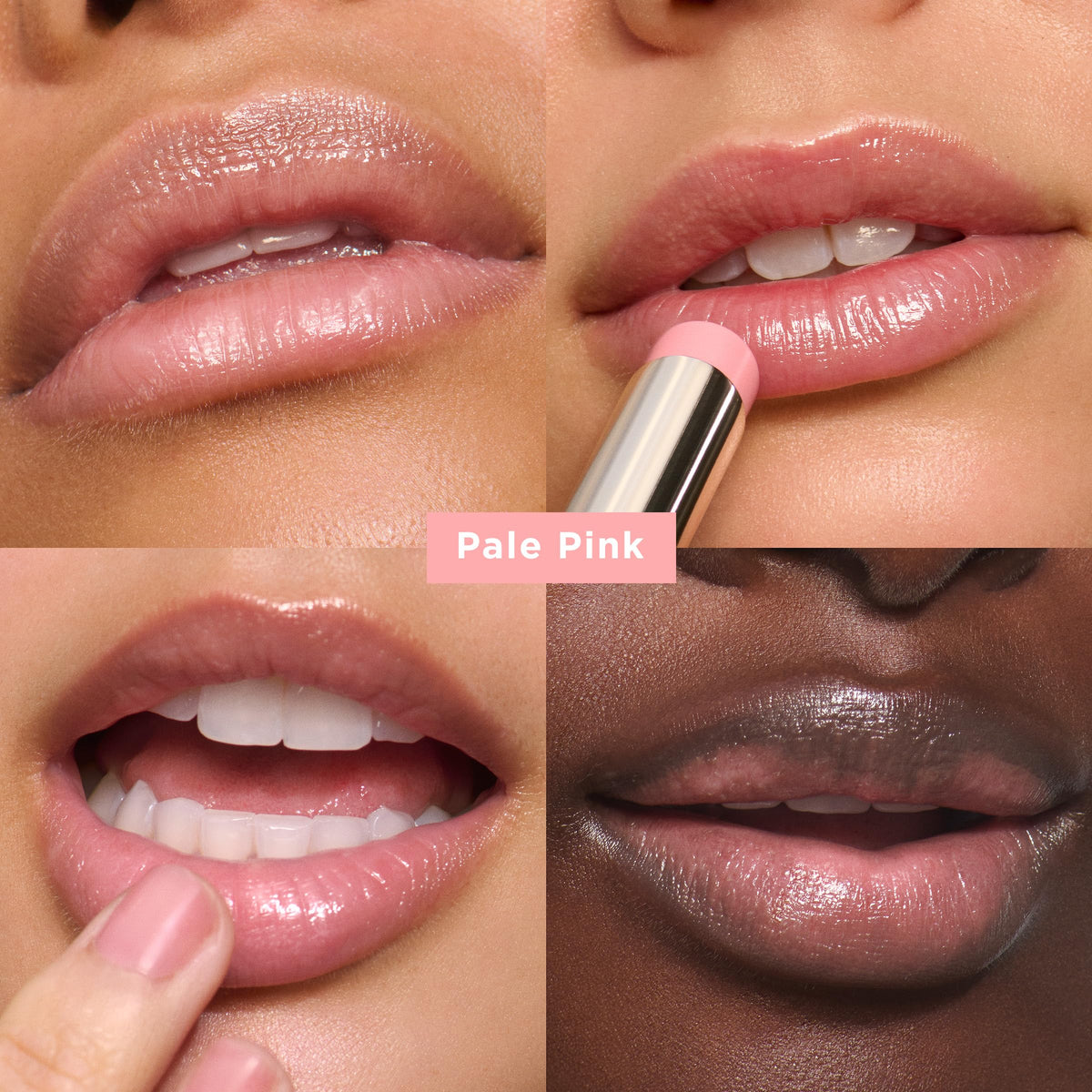 Clarins lip oil balm 01 pale pink swatch showing subtle tint benefit