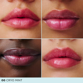 Clarins lip oil balm angled applicator close-up for precise, neat application
