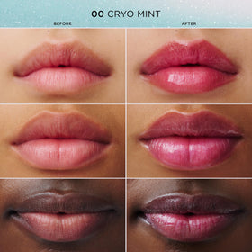 Clarins lip oil balm swatch on skin reveals pH-adaptive rosy tint and shine