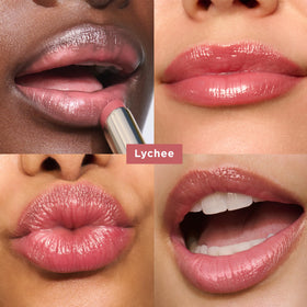 Clarins lip oil balm texture close-up highlighting smooth, hydrating finish