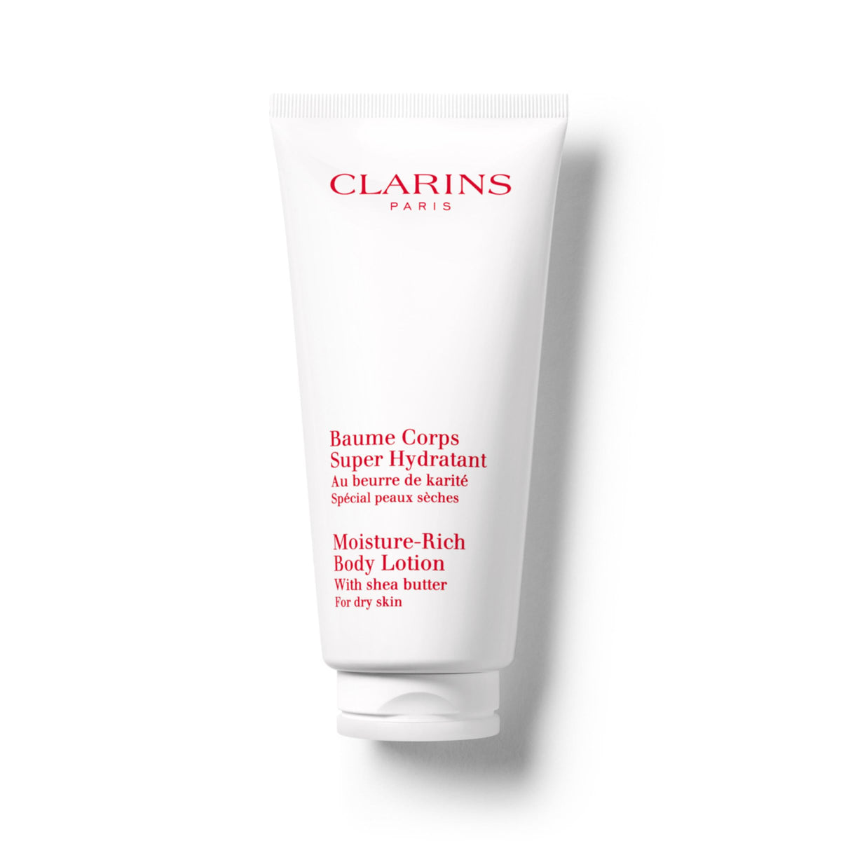 Clarins bottle front packaging showing product and soothing hydration benefit