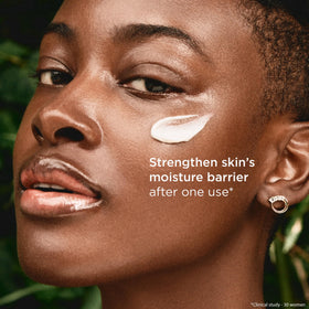 Clarins cream close-up showing smooth formula for refined texture and glow