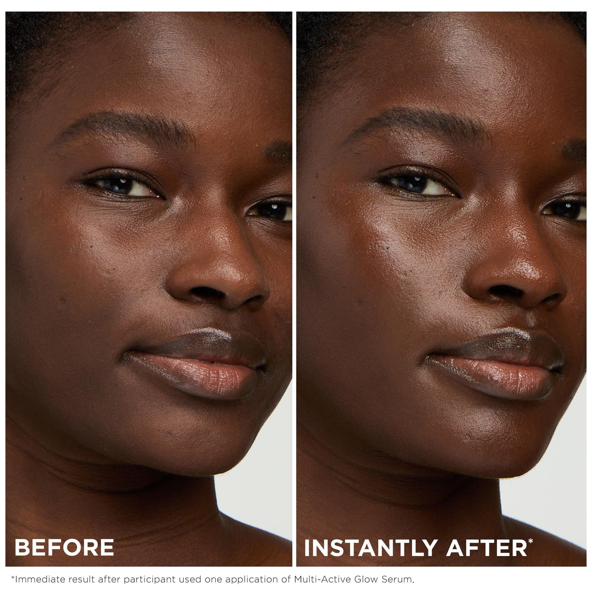 Clarins multi-active serum texture close-up highlighting lightweight blend for fast absorption