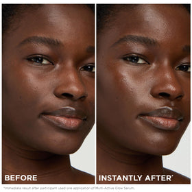 Clarins multi-active serum texture close-up highlighting lightweight blend for fast absorption