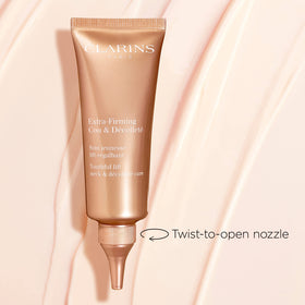 Clarins product label details with ingredients and usage benefits