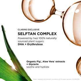 Clarins product with aloe vera and fig highlighting hydrating ingredients