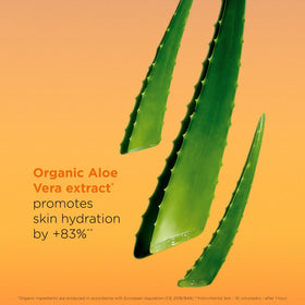 Clarins sunscreen texture spread on skin demonstrating lightweight absorption