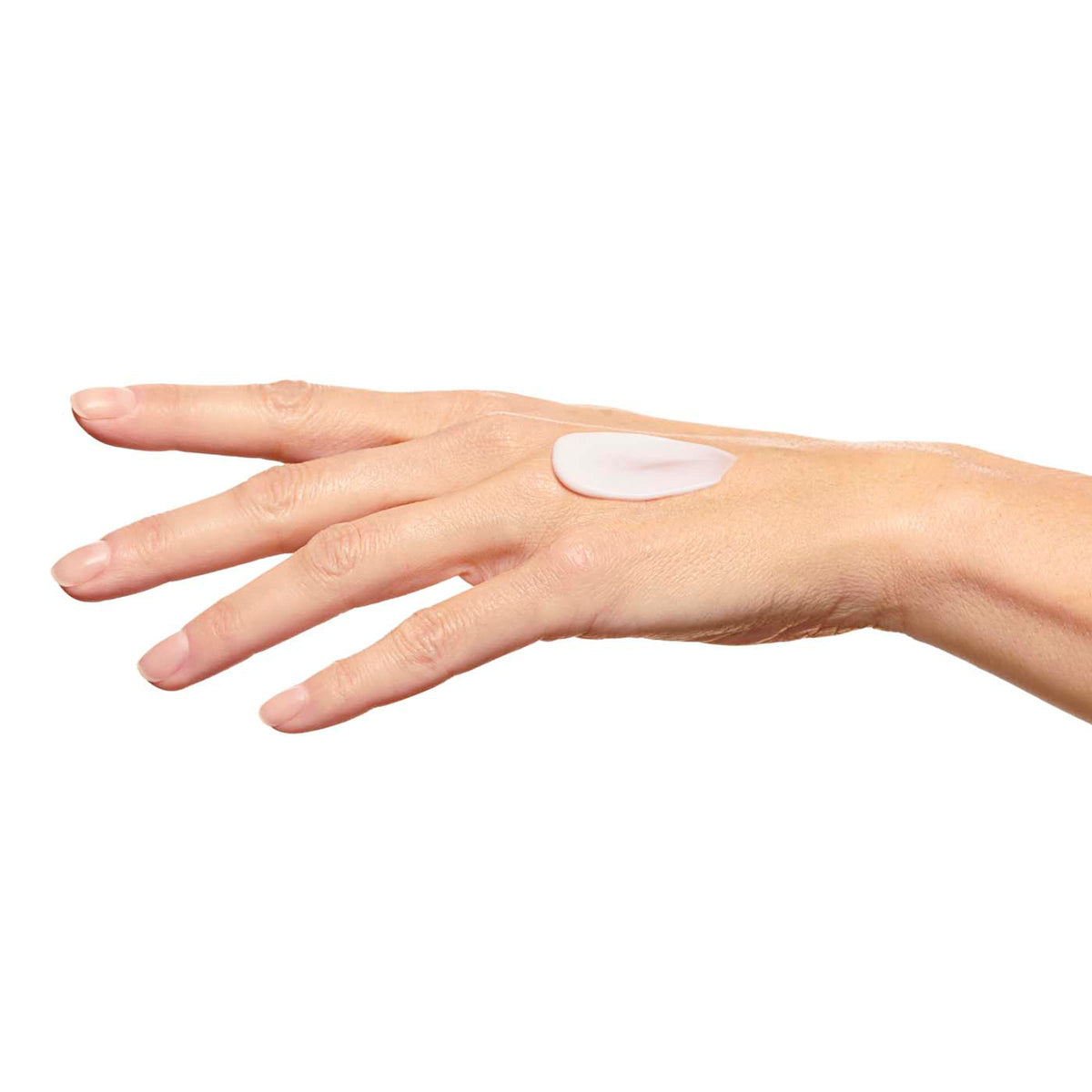 Clarins product next to hand for size comparison and travel convenience