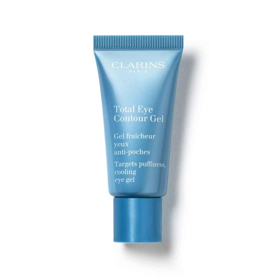 Clarins front packaging showing product and brand for refreshed eyes