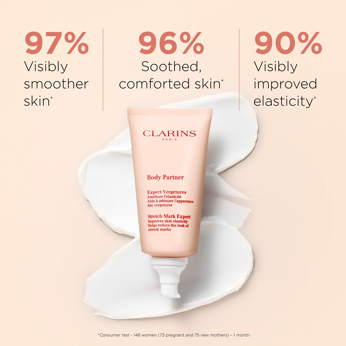 Clarins tube open showing cap and dispenser for easy use