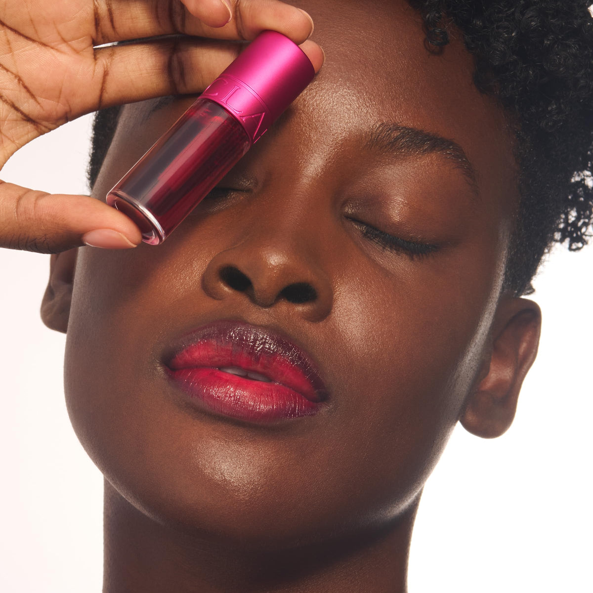 Clarins open cap detail showing applicator and product consistency