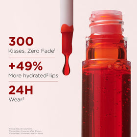 Clarins swatch on arm revealing true Violet Water shade and intensity