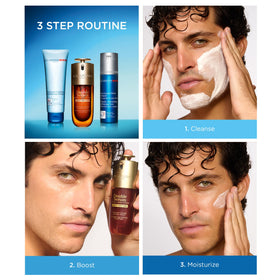 CLARINS close-up of label listing key actives to inform ingredient benefits