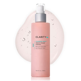 ClarityRx front bottle showing label and clean packaging, highlighting gentle cleansing