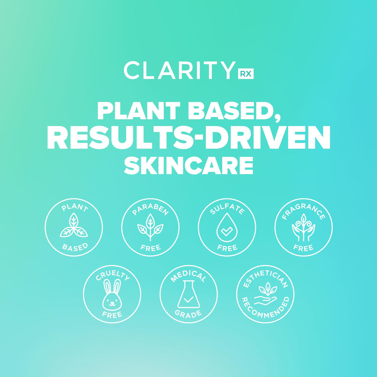 ClarityRx bottle next to a hand showing size and travel-friendly convenience